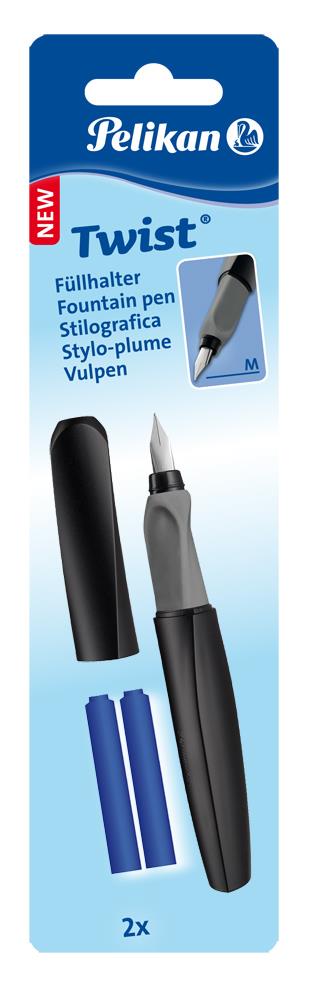 Pelikan Twist P457 penna stilografica Sistema di riempimento della cartuccia  Nero 1 pz - Pelikan - Cartoleria e scuola