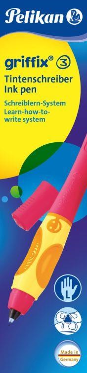Penna sferografica cancellabile Pelikan Griffix. Fusto rosso, per mancini,  cartuccia inchiostro blu inclusa - Pelikan - Cartoleria e scuola | IBS