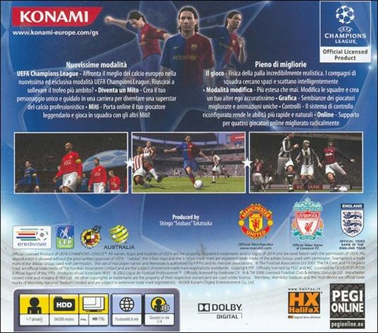 Pro Evolution Soccer 2009 - gioco per PlayStation3 - Konami - Sport -  Calcio - Videogioco | IBS