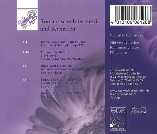 Intermezzi e Serenate Romantici - CD Audio - 2