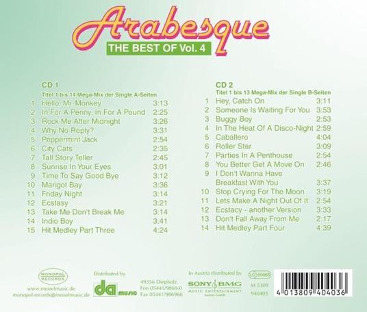 Best of vol.4 - CD Audio di Arabesque - 2