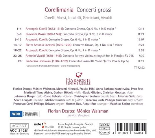 Corellimania-Concerto Grossi - CD Audio di Arcangelo Corelli,Florian Deuter - 2