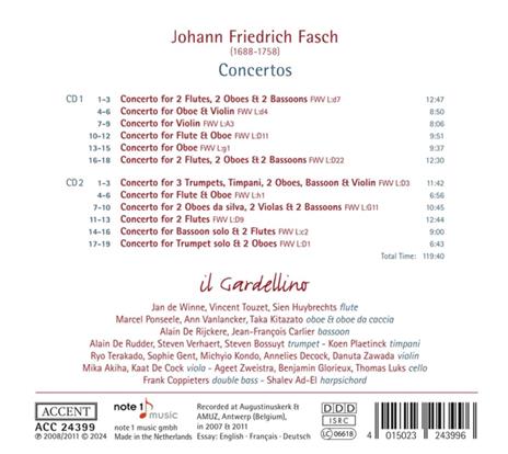 Concertos - CD Audio di Johann Friedrich Fasch,Il Gardellino - 2