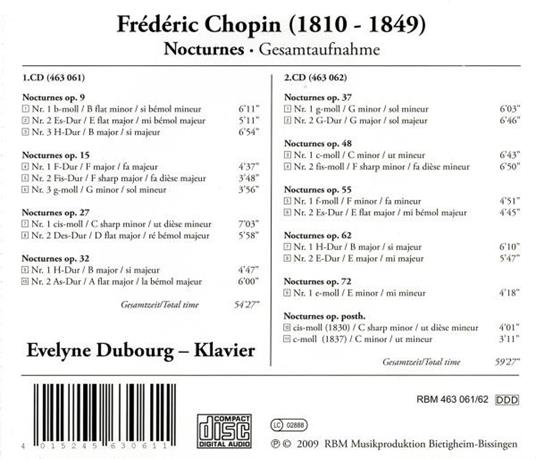 Chopin Nocturnes - CD Audio di Frederic Chopin,Evelyne Dubourg - 2