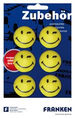 Franken: Holding Magnet with Happy Motif 30 mm Pack of 6 Yellow