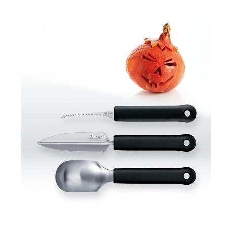 Set 3 coltelli per incisione zucca di Halloween