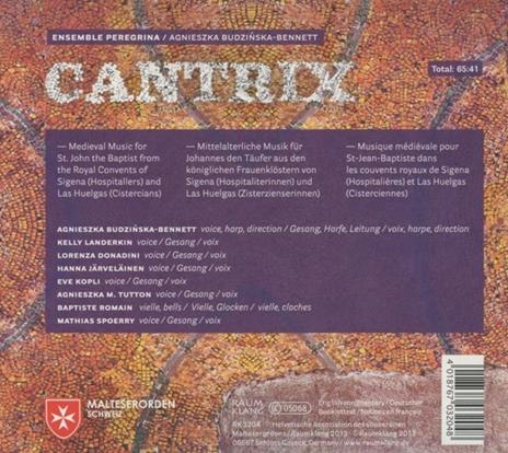 Cantrix - Mittelalterlich - CD Audio di Ensemble Peregrina - 2