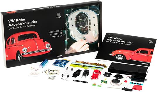 Franzis- Calendario dell'Avvento VW Maggiolino in Scala 1:43, con modulo sonoro e Manuale di accompagnamento, a Partire da 14 Anni, Multicolore, 55255-6 - 4