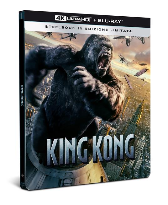 King Kong. Steelbook (Blu-ray + Blu-ray Ultra HD 4K) di Peter Jackson - Blu-ray + Blu-ray Ultra HD 4K