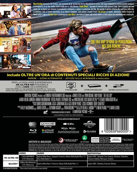 The Fall Guy. Steelbook (Blu-ray + Blu-ray Ultra HD 4K) di David Leitch - Blu-ray + Blu-ray Ultra HD 4K - 2