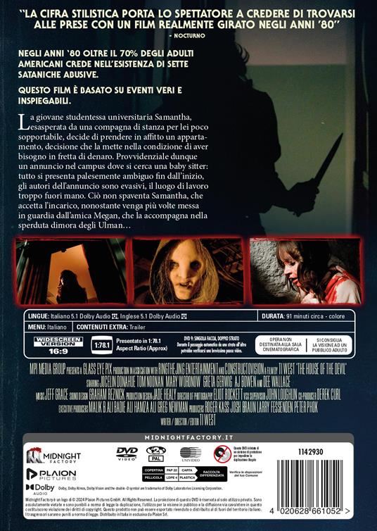 The House of the Devil (DVD) di Ti West - DVD - 2