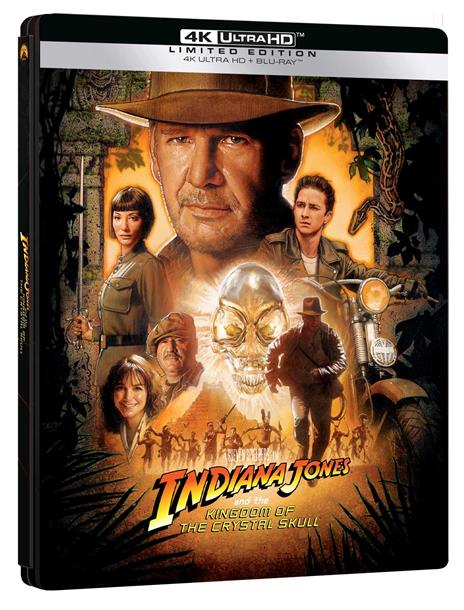 Indiana Jones e il regno del teschio di cristallo. Steelbook (Blu-ray + Blu-ray Ultra HD 4K) di Steven Spielberg - Blu-ray + Blu-ray Ultra HD 4K