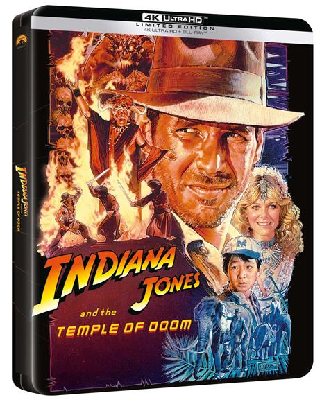 Indiana Jones e il tempio maledetto. Steelbook (Blu-ray + Blu-ray Ultra HD 4K) di Steven Spielberg - Blu-ray + Blu-ray Ultra HD 4K