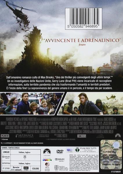 World War Z (DVD) di Marc Forster - DVD