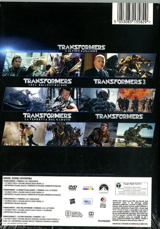Transformers - 5 Film Collection (5 DVD) di Michael Bay - 2