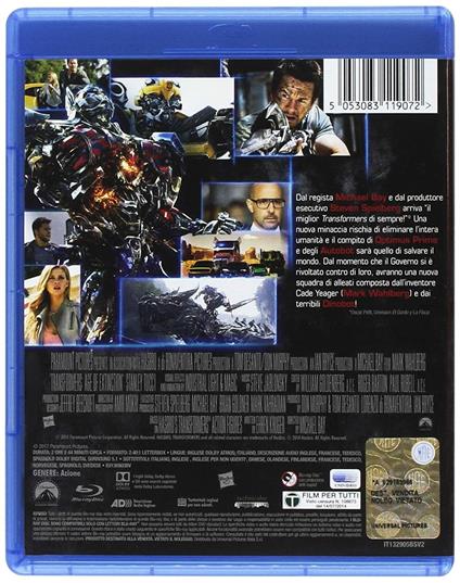 Transformers 4. L'era dell'estinzione (Blu-ray) di Michael Bay - Blu-ray