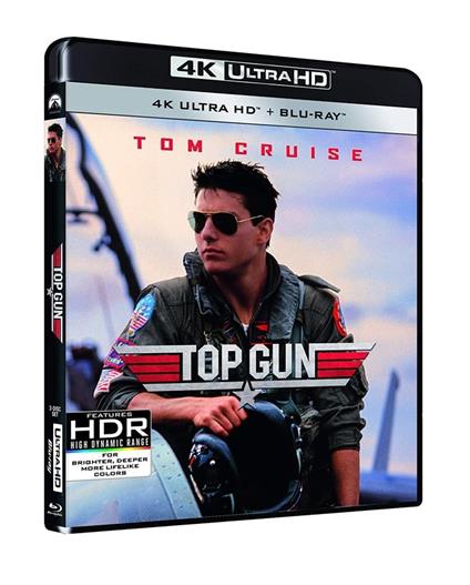 Top Gun (Blu-ray + Blu-ray UltraHD 4K) di Tom Cruise,Kelly McGillis,Val Kilmer,Anthony Edwards,Tom Skerritt,Michael Ironside,John Stockwell,Barry Tubb,Rick Rossovich,Tim Robbins,Clarence Gilyard Jr.,Whip Hubley,James Tolkan,Meg Ryan,Adrian Pasdar - Blu-ray + Blu-ray Ultra HD 4K