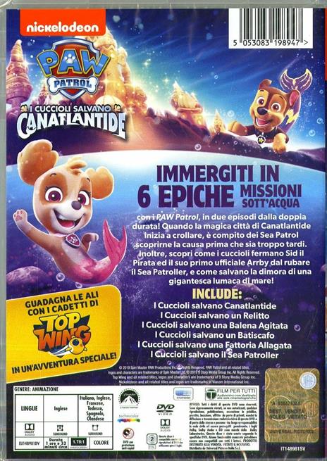 Paw Patrol. I cuccioli salvano Canatlantide (DVD) - DVD - 2