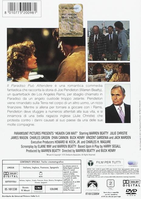 Il Paradiso può attendere (DVD) di Warren Beatty,Buck Henry - DVD - 2