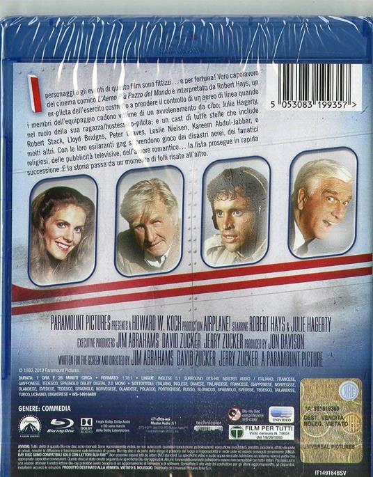 L' aereo più pazzo del mondo (Blu-ray) di David Zucker,Jerry Zucker,Jim Abrahams - Blu-ray - 2