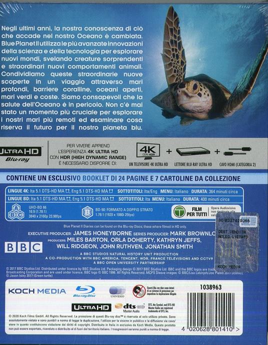 Blue Planet II (Blu-ray + Blu-ray Ultra HD 4K) di David Attenborough,Peter Drost,Roger Munns,François Morel - Blu-ray + Blu-ray Ultra HD 4K - 3