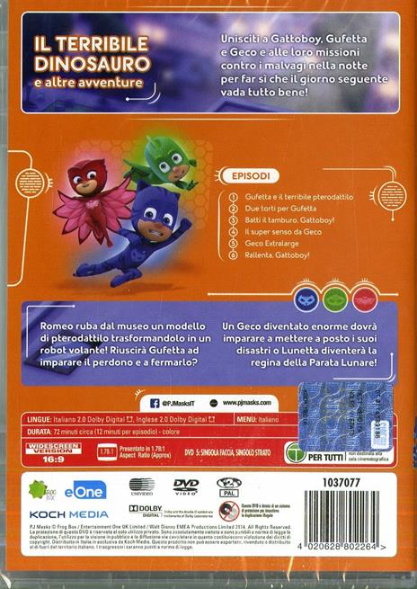 PJ Masks. Il terribile dinosauro (DVD) di Christian De Vita,Wilson Dos Santos - DVD - 2