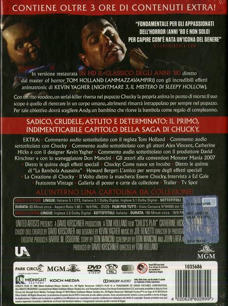 La bambola assassina (1988). Limited Edition (2 DVD) - DVD - Film di Tom  Holland Fantastico | IBS