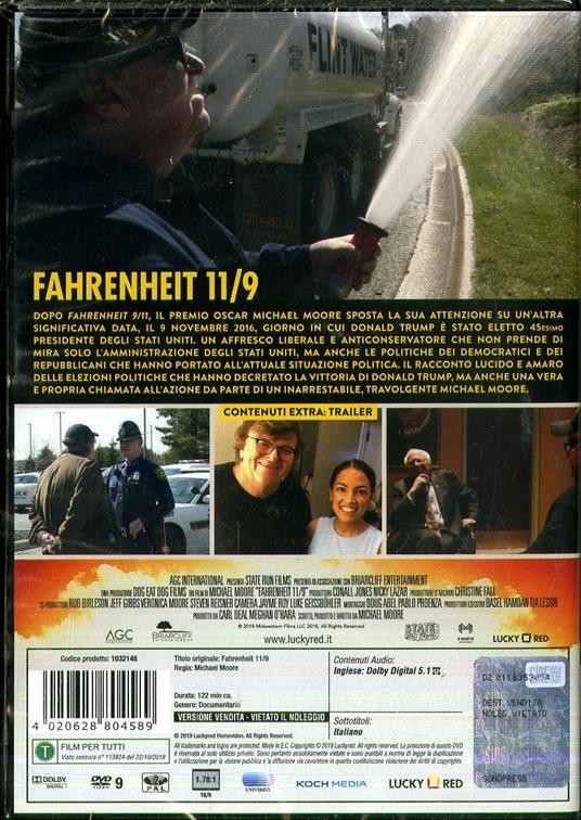 Fahrenheit 11/9 (DVD) - DVD - Film di Michael Moore Documentario | IBS