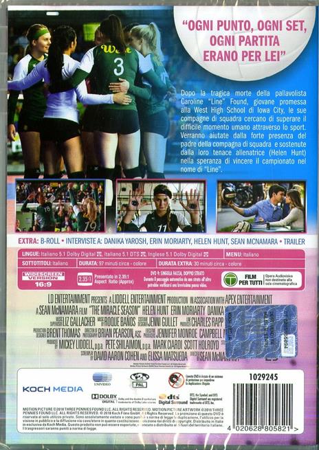 The Miracle Season. Una stagione da ricordare (DVD) di Sean McNamara - DVD - 2