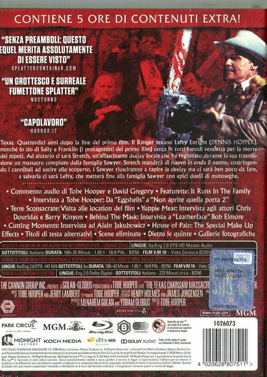 Non aprite quella porta 2. Limited Edition con Booklet (3 Blu-ray) - Blu-ray  - Film di Tobe Hooper Fantastico | IBS