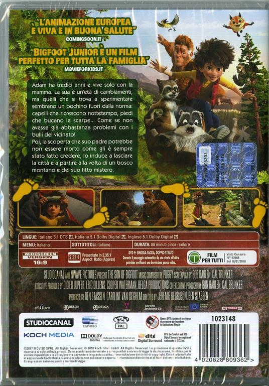 Bigfoot Junior (DVD) - DVD - Film di Jeremy Degruson , Ben Stassen  Animazione | IBS