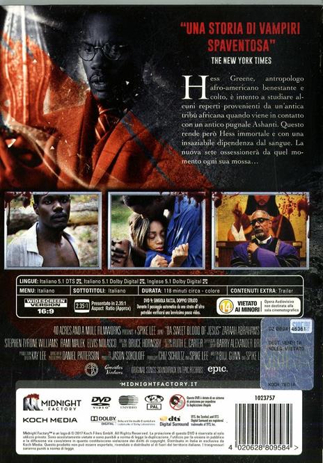 Il sangue di Cristo. Da Sweet Blood of Jesus. Limited Edition con Booklet (DVD) di Spike Lee - DVD - 2