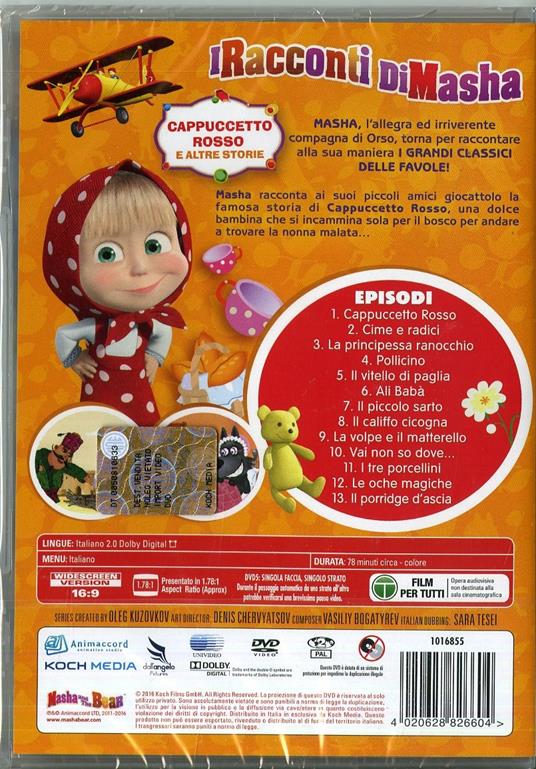 I racconti di Masha. Vol. 1. Cappuccetto Rosso e altre storie - DVD - Film  Animazione | IBS
