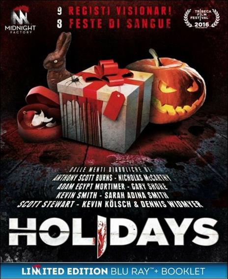 Holidays<span>.</span> Limited Edition di Anthony Scott Burns,Kevin Kolsch,Nicholas McCarthy,Adam Egypt Mortimer,Ellen Reid,Gary Shore,Kevin Smith,Sarah Adina Smith,Scott Stewart,Dennis Widmyer - Blu-ray