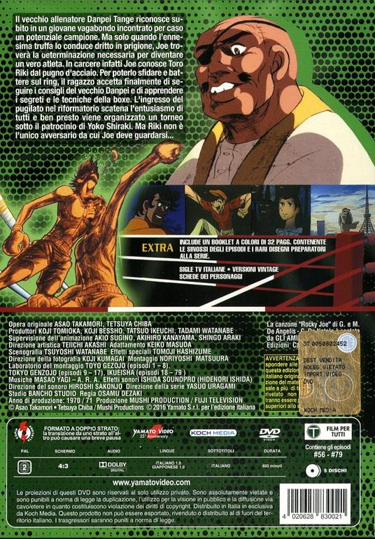 Rocky Joe. Serie 1. Box 3 (5 DVD) di Osamu Dezaki,Yoshiyuki Tomino,Noboru Ishiguro,Soji Yoshikawa,Hideo Nishimaki - DVD - 3