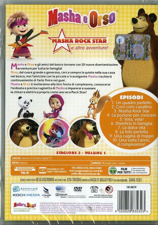 Masha e Orso. Masha rockstar - DVD - Film Animazione | IBS