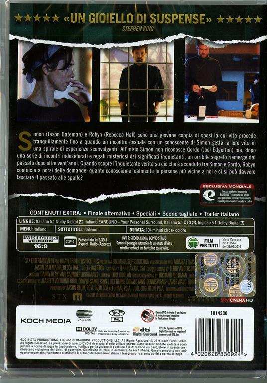 Regali da uno sconosciuto. The Gift - DVD - Film di Joel Edgerton Giallo |  IBS