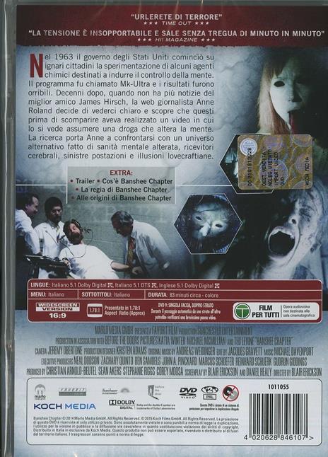 Banshee Chapter. I files segreti della Cia di Blair Erickson - DVD - 2