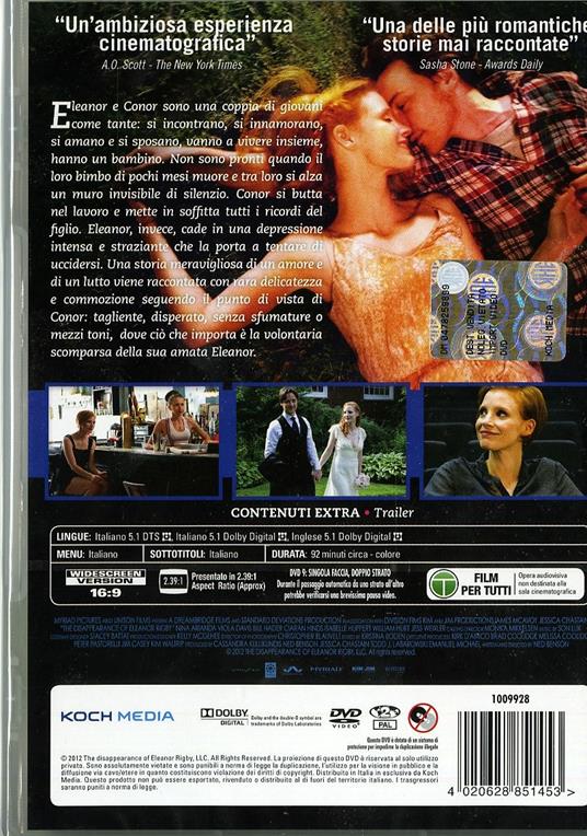 La scomparsa di Eleanor Rigby. Lui di Ned Benson - DVD - 2