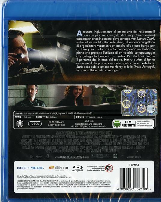 Henry's Crime di Malcolm Venville - Blu-ray - 2