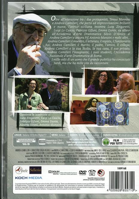 Andrea Camilleri. Il maestro senza regole di Claudio Canepari,Paolo Santolini - DVD - 2