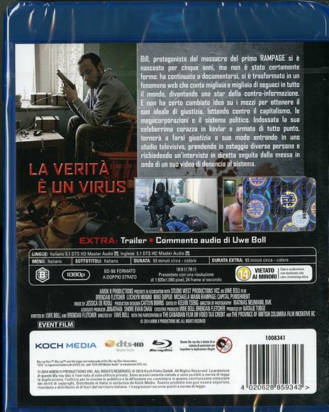 Rampage. Giustizia capitale di Uwe Boll - Blu-ray - 2