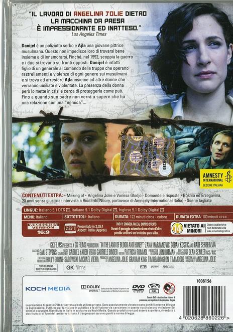 Nella terra del sangue e del miele di Angelina Jolie - DVD - 2