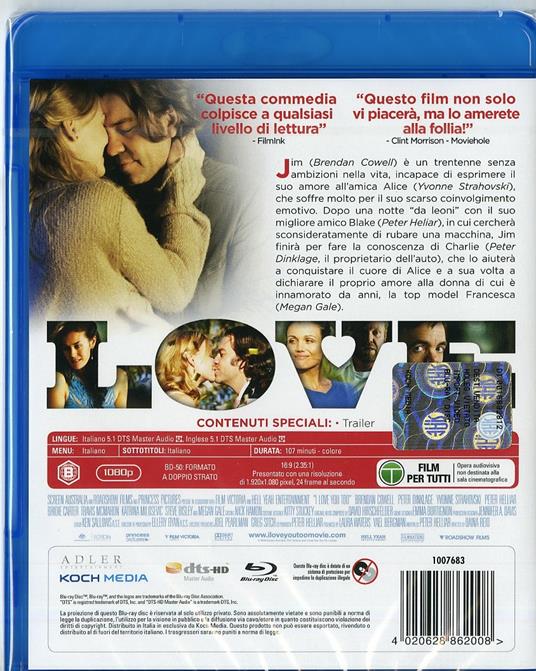 I Love You Too di Daina Reid - Blu-ray - 2