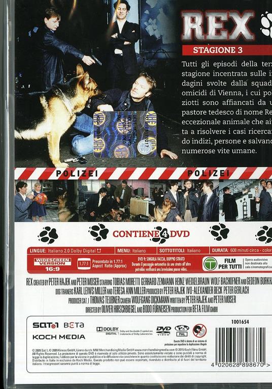 Rex. Stagione 3 (4 DVD) - DVD - Film di Hans Werner , Oliver Hirschbiegel  Giallo | IBS