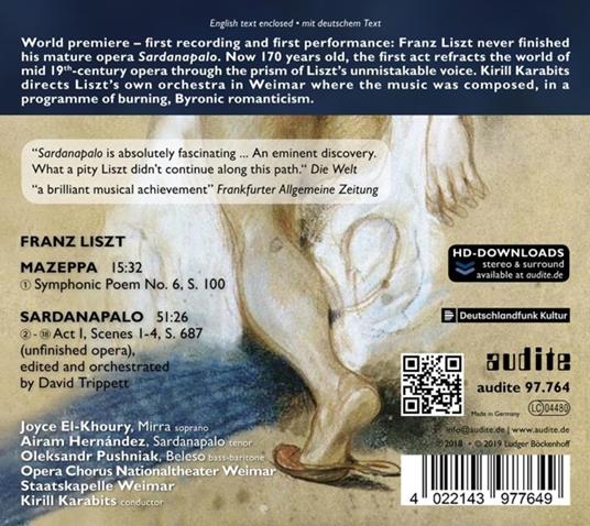 Sardanapalo - Mazeppa - CD Audio di Franz Liszt,Staatskapelle Weimar,Kirill Karabits - 2