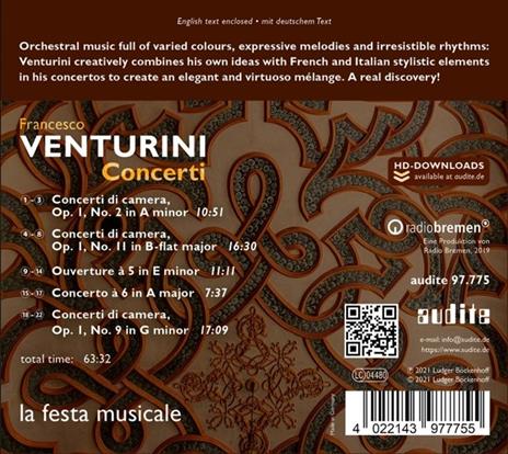 La Festa Musicale - CD Audio di Francesco Venturini - 2