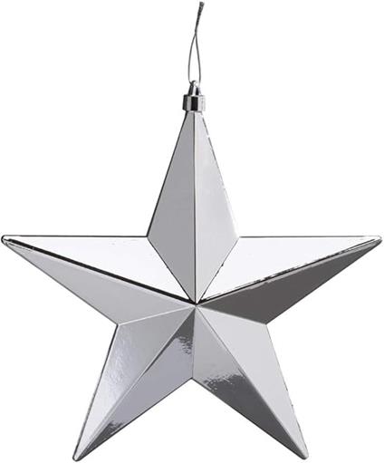 Inge‘s Christmas Decor 81102 G002 Decorazione natalizia a forma di stella Plastica Argento 12 pz