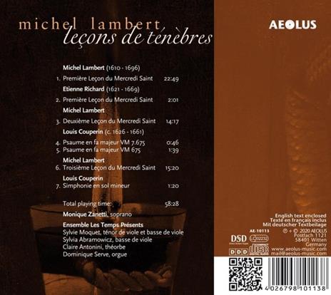 Lecons de Tenebres - CD Audio di Monique Zanetti - 3