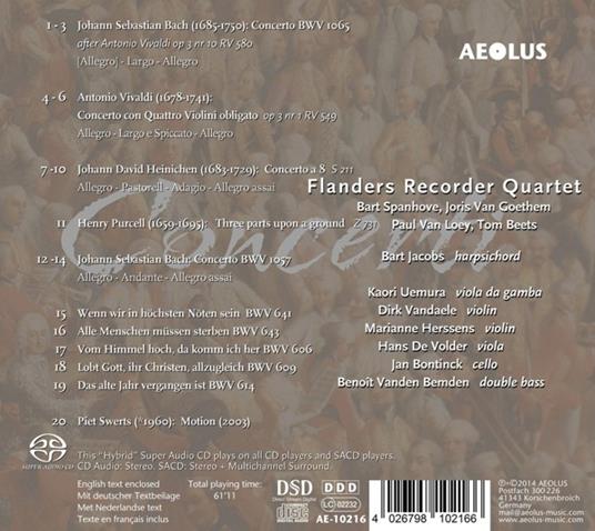 Concerti - CD Audio di Flanders Recorder Quartet - 2